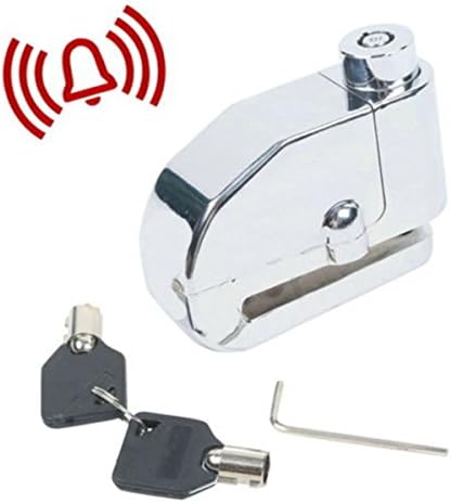 Metal Alarm Lock Disk Brake Locks Silver With 2 keys For universal Motorcycle