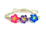 Island Creations Tropical Fashion Adjustable Bracelet with Floral Decor