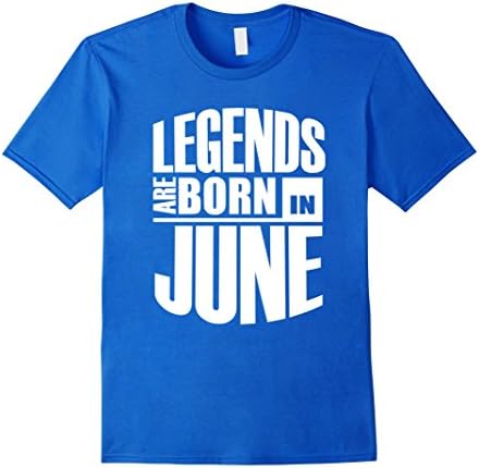 Men's TeeDoozy Lengends Are Born June  Funny T Shirt Small Royal Blue