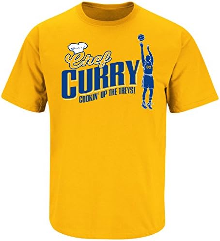 Golden State Warriors Fans. Chef Curry. Cookin' Up Treys Tee Shirt (Adult &amp; Youth Sizes) (X-Large)
