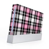 Pink Plaid Design Nintendo Wii Body Protector Skin Decal Sticker