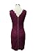 Berydress Women's Slimming Lace Cocktail Party Dress (US4, Purple)