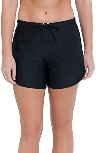 Tuga Women's UPF 50+ Swim Short, Black, X-Large