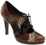 Stuart Weitzman Pipekibitz Women's High Heel Platform Brown Pumps Oxfords.