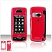PCMICROSTORE Brand LG Voyager VX-10000 VX10000 Translucent Red Snap-On Case Cover with Removable Swivel Belt Clip