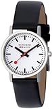 MONDAINE (モンディーン) 掛時計 ニュークラシック ホワイトダイアル ブラックレザーベルト A658.30323.11SBB