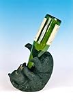 IMAGE OF Black Bear Wine Bottle Holder Rack Cabin Lodge Home Bar Barware Decor