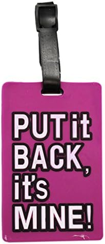 Put It Back It's Mine Purple Colored Soft Touch Luggage Tag