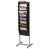 Rubbermaid 16643 Classic Hot File Literature Display Floor Stand, Letter Size, Smoke