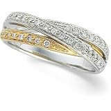14K Two-Tone Gold Diamond Anniversary Band - 0.33 Ct.