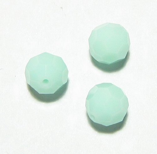 12 pcs Austria Crystal 5000 Round Faceted Bead Mint Alabaster 6mm / Findings/Austrian Elements