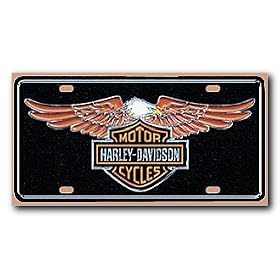 Chroma - Chrome-Embossed Auto Tag, Harley Davidson (1841)