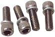 Redline Replacement MX Stem Cap Bolts 8mm 4/Pkg Chrome