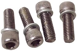 Redline Replacement MX Stem Cap Bolts 8mm 4/Pkg Chrome