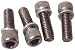 Redline Replacement MX Stem Cap Bolts 8mm 4/Pkg Chrome