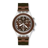 Swatch Men's FULL BLOODED SVCK4042AG Stainless-Steel Quartz Watch with Brown Dial