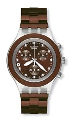 Swatch Men's FULL BLOODED SVCK4042AG Brown Stainless-Steel Quartz Watch with Brown Dial