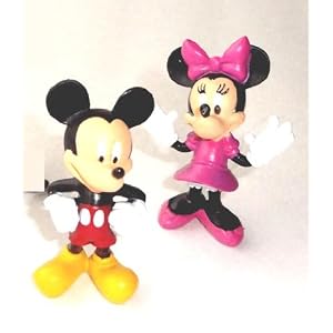 Disney Mickey Mouse Figurines Set of 2 Mickey & Minnie Mouse