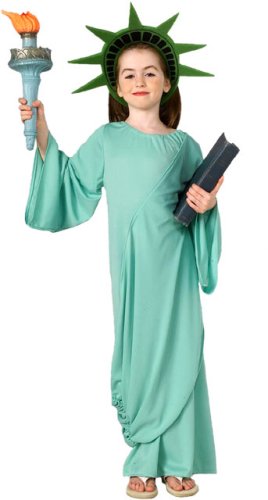 Patriotic Statue of Liberty Childs Costume Medium Size 8-10