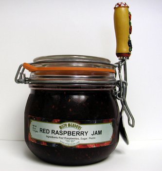 Red Raspberry Jam 25 Oz French Crock by Misty Meadows