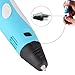 Ipeson 3d printing pen, 3d pen for artist scribbler, 3d drawing and painting with free 3 loops filament,10gram/color (Blue)