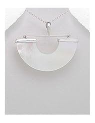 Shell Pendant Necklace In 92.5 Sterling Silver