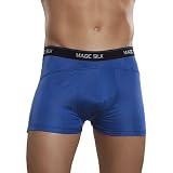 Mens 100% silk knit Sheer Panel Short Wide Elastic