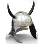 Medieval BARBARIAN VIKING Knight Metal Armor Helmet "The Horned Viking"