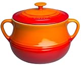 Le Creuset Stoneware Bean Pot, Volcanic, Large, 4 Litre
