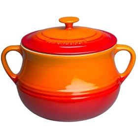 Le Creuset Stoneware Bean Pot, Volcanic, Large, 4 Litre