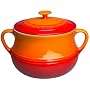 Le Creuset Stoneware Bean Pot, Volcanic, Large, 4 Litre