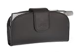 Distinguished, Rich Italian Leather case for the Palm Treo, in Black Italian Cross Grain. Fits the Palm Treo 600, 650, 700w, and 700p.