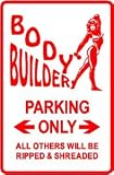 FEMALE BODY BUILDER PARKING sign * fitness