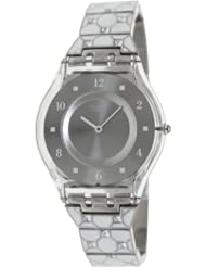 swatch Womens SFK356G Quartz Stainless Steel Silver Dia Casual Watch