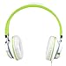 Sound Intone Ms200 Stereo Headsets Strong Low Bass Headphones Earbuds for Smartphones Mp3/4 Laptop Computers Tablet Macbook Folding Gaming Earphones (White/green)