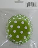 Jubilee Sweet Arts 50 Count Baking Cups, Standard, Lime Green Polka Dot