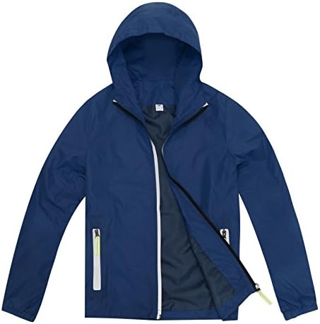 Women's Lightweight Jacket Quickly Dry Windproof Skin Coat Outdoor Sports Jackets （Unisex） (M, Dark Blue)