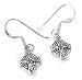 Sterling Silver Celtic Knot Sun Cross Dangle Earrings