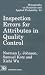 Inspection Errors for Attributes in Quality Control (Monographs on Statistics and Applied Probability)