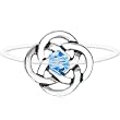 Celtic Knot March Birthstone Illusion Stretch Toe Ring
