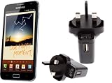 UK 3 Pin USB Mains Charger Plug for Samsung Galaxy Note N7000 Mobile Phone (use with exiting USB Cable) Guide