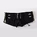 VIGVOG Women Black Wash Denim Shorts Lace Up Hot Sexy Clubwear