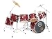 HB Predator 9 Piece Drum Set Wine Red