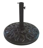 DC America UBP28281-BR Cast Stone Umbrella Base, Made from Rust Free Composite Materials, Bronze Powder Coated Finish