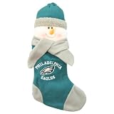 Philadelphia Eagles "Snowman" Holiday Stocking (Measures 22" x 9") - Green / Gray