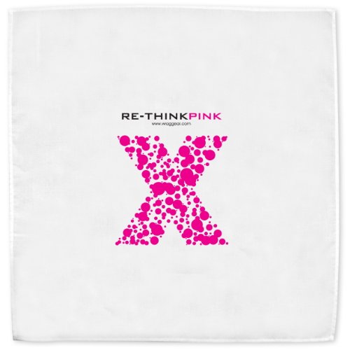 Wrag Gear Handkerchief Collection - Re-Think Pink (White fabric, Nominal size 17