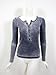 Splendid womens gray waffle knit henley top XS