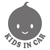 imoninn KIDS in car ステッカー　【パッケージ版】　No.05　ニコちゃんA　（シルバーメタリック）