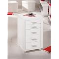 Links 20900370 Rollcontainer "Bruno", wei� hochgl�nzend