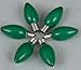 Novelty Lights 25 Pack C9 Ceramic Outdoor Christmas Replacement Bulbs, Green, E17/C9 Intermediate Base, 7 Watt